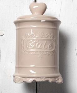 Barattolo Sale in Ceramica con Tappo Ermetico - Rosa Antico