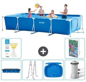 Piscina fuori terra rettangolare - 450x220x84 cm - composta da 5 elementi, modello S140
