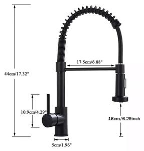 Miscelatore da cucina - Rubinetto per cucina - Girevole a 360° - Design a molla - Doccetta estraibile - Design moderno