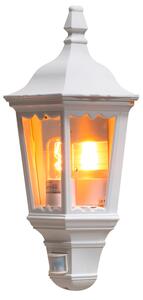 Applique Konstsmide Firenze in alluminio laccato bianco con vetro trasparente