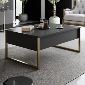 Skye Decor, Luxe - Antracite, Oro, Couchtische, Anthrazit, 90 x 40 x 60 cm