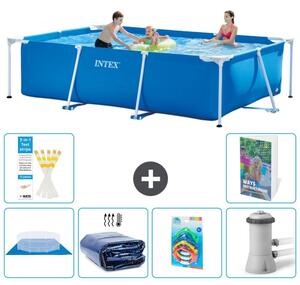 Piscina fuori terra rettangolare - 300x200x75 cm - composta da 5 elementi, modello S46