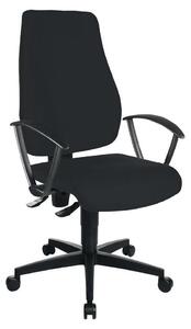 Sedia girevole da ufficio Topstar nera con contatto permanente 420-550 mm senza braccioli