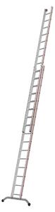 Scala a sfilo Hymer, in due sezioni, 2x16 pioli, lunghezza 4,74 / 8,38 m, altezza massima di raggiungimento 8,92 m, peso 22,8 kg