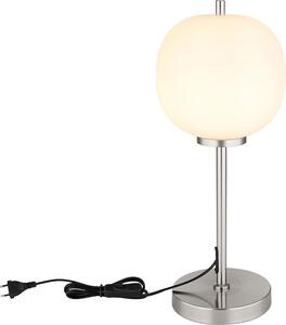 Lampada da tavolo LED BLACKY I, argento, metallo e vetro, altezza 45 cm, 320 lumen