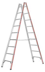 Scala a pioli Hymer, accessibile da entrambi i lati, 2x9 pioli, altezza verticale 2,55 m, altezza massima 3,90 m, peso 10,3 kg