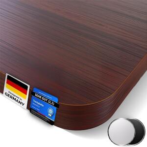 DESKSPACE Piano tavolo extra spesso 2,5 cm – Piano scrivania in mogano 120×60 cm, ideale per scrivanie regolabili in altezza, robusto e resistente
