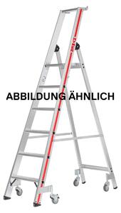 Scala a pioli Hymer con piattaforma e rotelle, 4 gradini