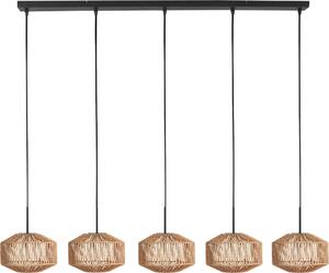 Mexlite - lampada a sospensione - HaloSwap - naturale nero - cotone - grande lampada da tavolo da pranzo - E27 - 4530ZW