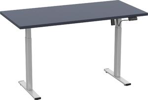 Scrivania LonaE con meccanismo elettrico di alzata e abbassamento 160x80x71-120cm antracite, color argento