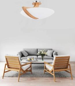 Lampada da soffitto in legno con paralume bianco CALMI 3xE14 10W ALF90058 Alfa