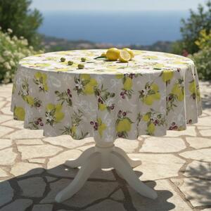 Tovaglia rotonda limoni con olive