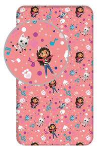 Lenzuolo con angoli per bambini in cotone per letto singolo 90x200 cm Gabby's Dollhouse – Jerry Fabrics