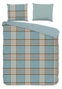 Set lenzuola letto matrimoniale in flanella blu 200x220 cm Jacco - Good Morning