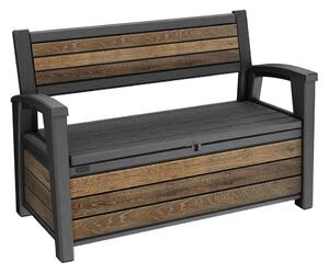 Panca da giardino marrone scuro in plastica Deco – Keter