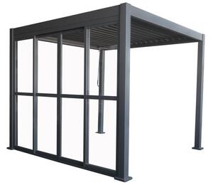 Pergola autoportante Lagos 3x3 con porta su un lato Garden Point antracite