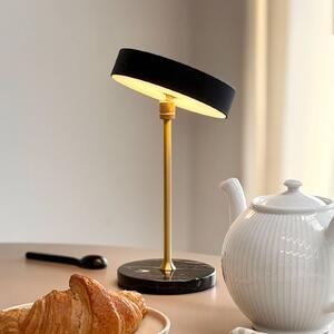 Dyberg Larsen Lampada da tavolo di design Moonlight, dimmerabile, Nero, Soggiorno / Sala da pranzo, Pietra, Design, Lampada da tavolo