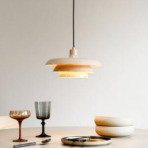 Dyberg Larsen Lampada a sospensione Ava, dimmerabile, Crema / Ambra, Soggiorno / Sala da pranzo, Metallo, Design, Lampada a sospensione