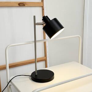 Dyberg Larsen Lampada da tavolo Ocean, nera/acciaio, altezza 43 cm Ocean, Nero, Soggiorno / Sala da pranzo, Metallo, Scandinavo, Lampada da tavolo