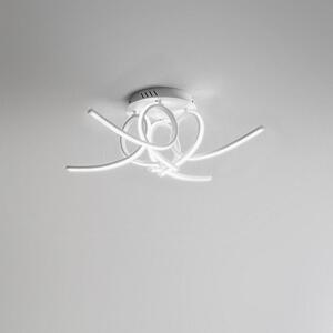 Lampada a Soffitto TOSCA P/4 LED Integrato 60W 3200lm 4000K Luce Naturale - Alluminio Satinato Bianco Diffusore in Silicone - Gealuce