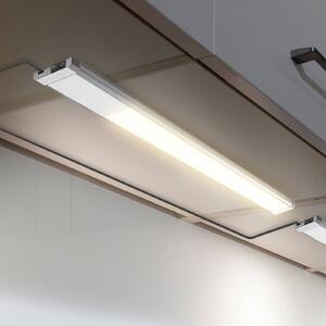 B.K. Licht Lampada LED sottopensile Kniff argento, lunghezza 57,5 cm, 3.000 K, Alluminio / Grigio / Zincato, Cucina, Metallo, Lampade per mobili