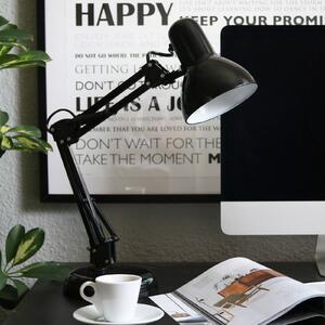 B.K. Licht Lampada da scrivania Hera, Nero, Studio / Ufficio, Metallo, Lampada da tavolo