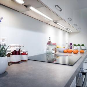 B.K. Licht Lampada LED sottopensile Gina, argento, 2.700 K/4.000 K Gina, Alluminio / Grigio / Zincato, Cucina, Plastica, Lampade per mobili