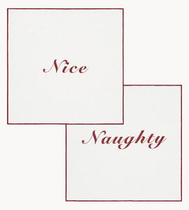 Set di 2 tovaglioli fatti a mano Naughty & Nice