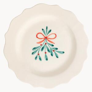 Piatto da colazione dipinto a mano Mistletoe