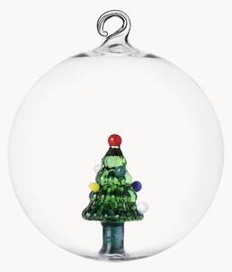 Pallina di Natale in vetro fatta a mano con figura albero di Natale Christmas Tales