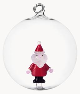 Pallina di Natale in vetro fatta a mano con Babbo Natale Christmas Tales