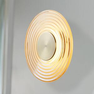 Searchlight Applique da parete a LED Cleo, dimmerabile, Crema / Ambra, Soggiorno / Sala da pranzo, Vetro, Moderno, Applique a LED