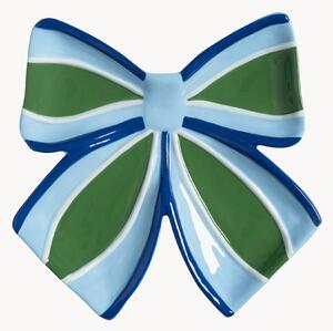 Piatto da portata dipinto a mano in dolomite Ribbon