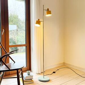 Dyberg Larsen Lampada da terra Ocean, Giallo / Arancione, Studio / Ufficio, Metallo, Vintage, Lampada da terra