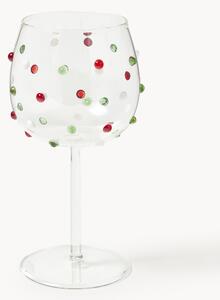 Set di 4 bicchieri da vino bianco in vetro soffiato borosilicato Perli