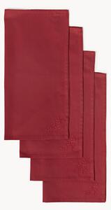 Set di 4 tovaglioli natalizi ricamati Hedda