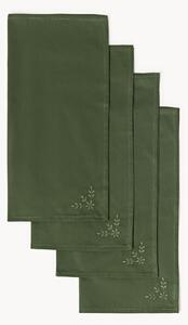 Set di 4 tovaglioli natalizi ricamati Hedda