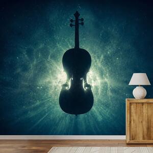 Carta da parati – Violoncello nella luce cosmica