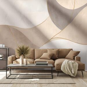 Carta da parati – Linee astratte beige