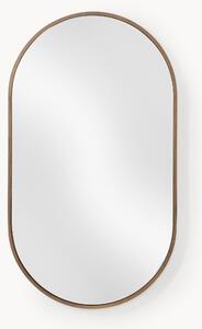 Specchio ovale da parete con cornice in legno di quercia Avery