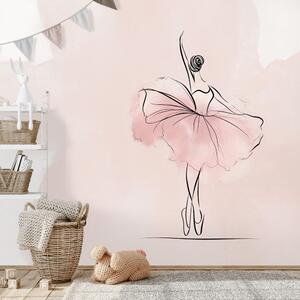 Carta da parati – Elegante ballerina in gonna rosa