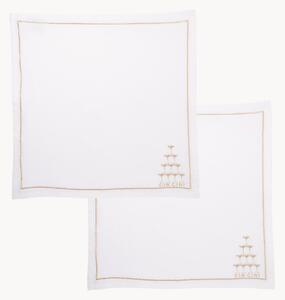 Set di 2 tovaglioli ricamati Champagne Tower