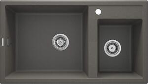 2-bowl granite sink