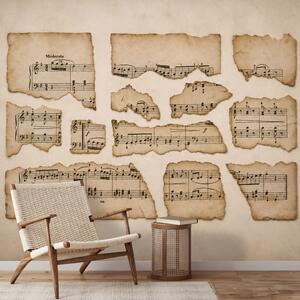 Carta da parati – Spartiti musicali vintage