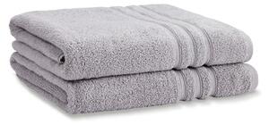 Set di asciugamani tipo terry grigio chiaro in cotone 2 pz 90x140 cm Zero Twist – Catherine Lansfield