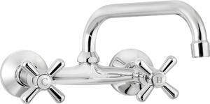 Wall-mounted washbasin mixer