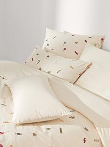 Copripiumino in cotone percalle con ricamo natalizio Lolly