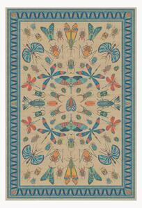 Tappeto a pelo corto lavabile Flutterby by Iris Apfel