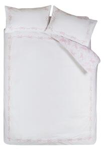 Set copripiumino e federa bianco per letto matrimoniale 200x200 cm Bow Embroidery – Catherine Lansfield