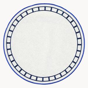 Tovaglietta rotonda con bordo ricamato Marim
